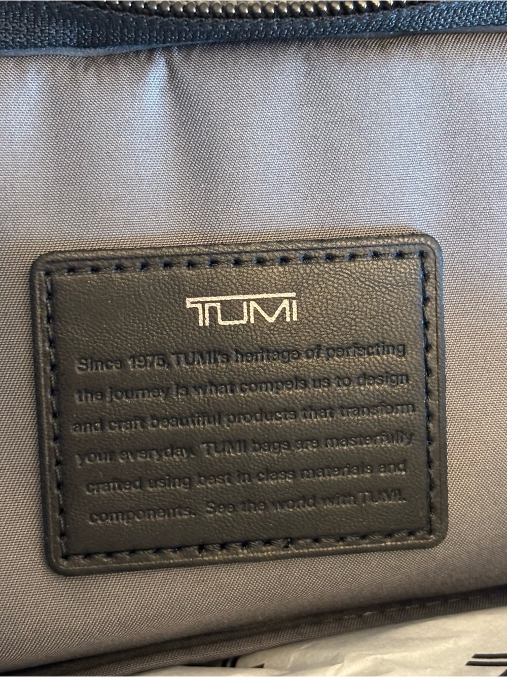 TUMI Higgins men’s sling pack black brown colorblock multi bag NEW - Picture 7 of 12